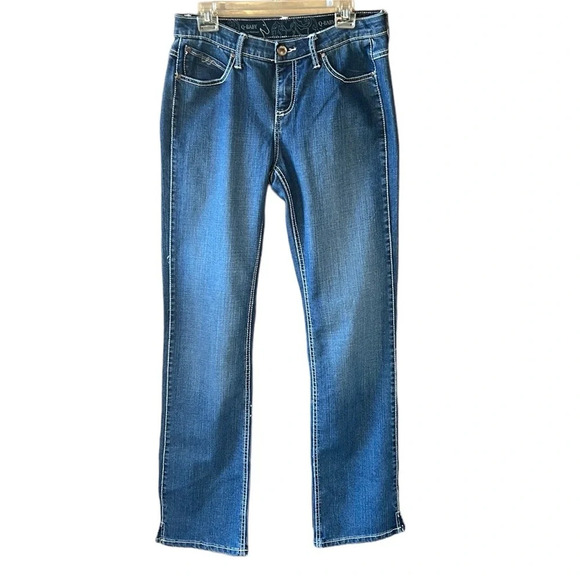 Wrangler Women’s Riding Q-Baby Jeans. Medium Wash. Contrasting Stitching. 5X34 - Picture 1 of 9